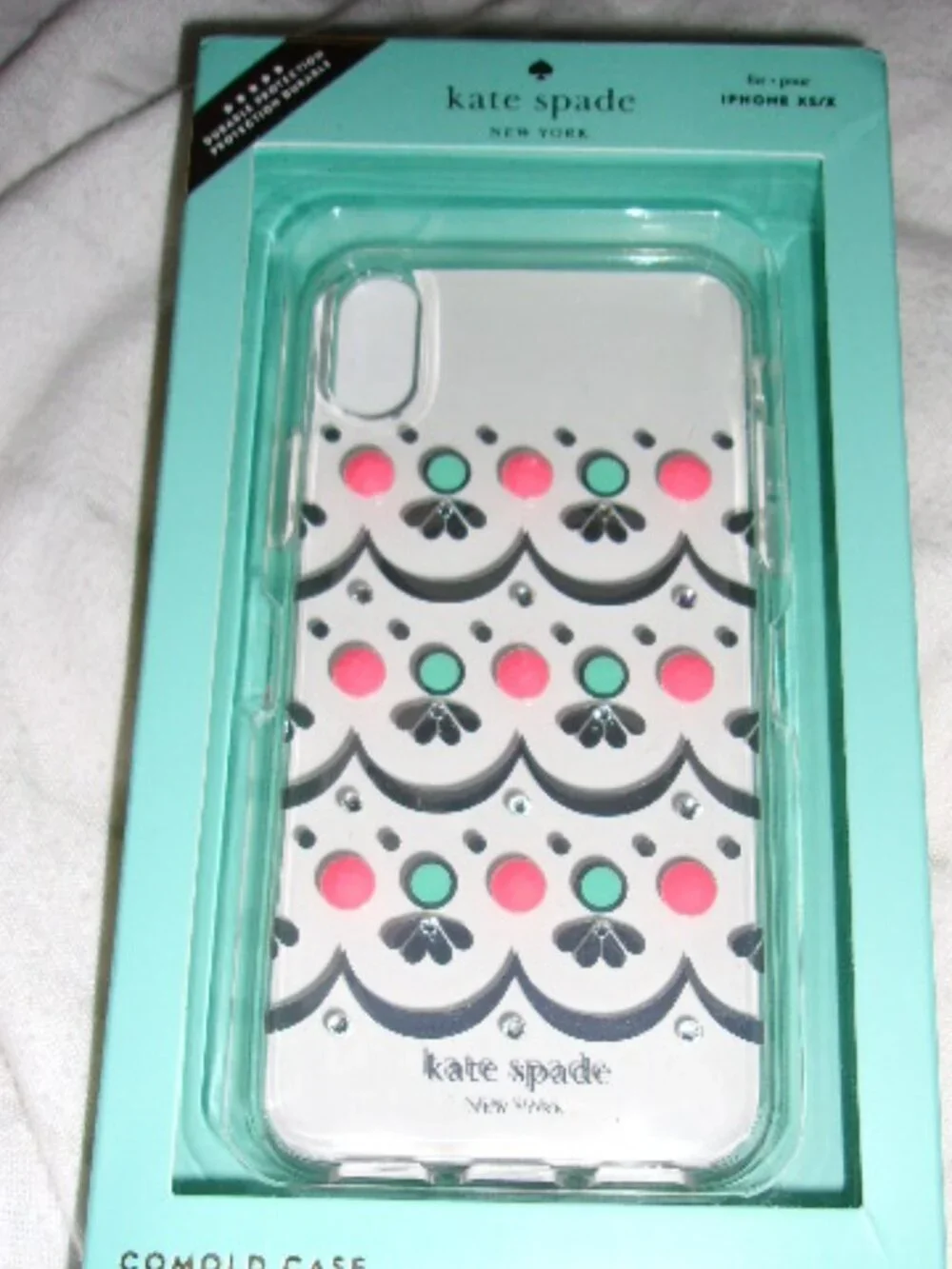Kate spade I phone case XS/X‎ New Embellished clear case
